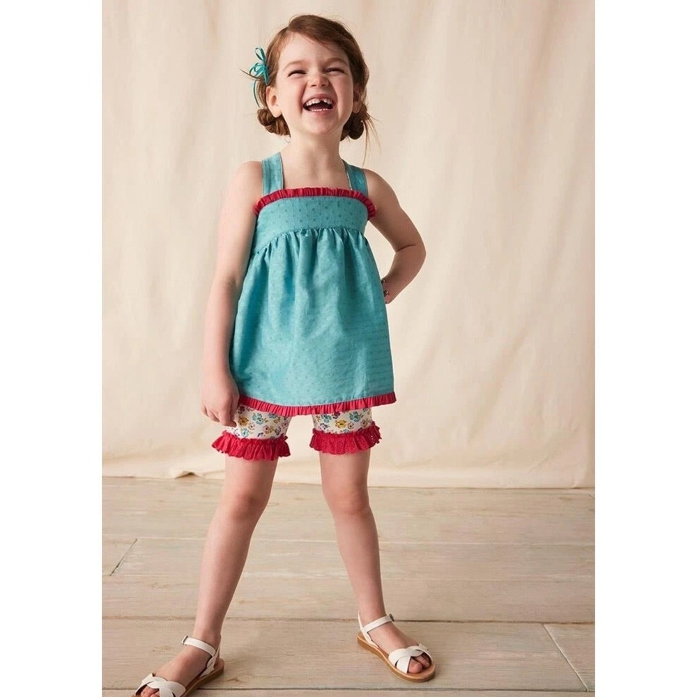 Matilda Jane Enchanted Garden Full of Wonder Textured Tank Size 6 Teal